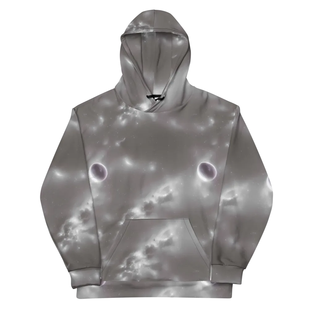 Silver Nebula on Cotton Hoodie — Front
