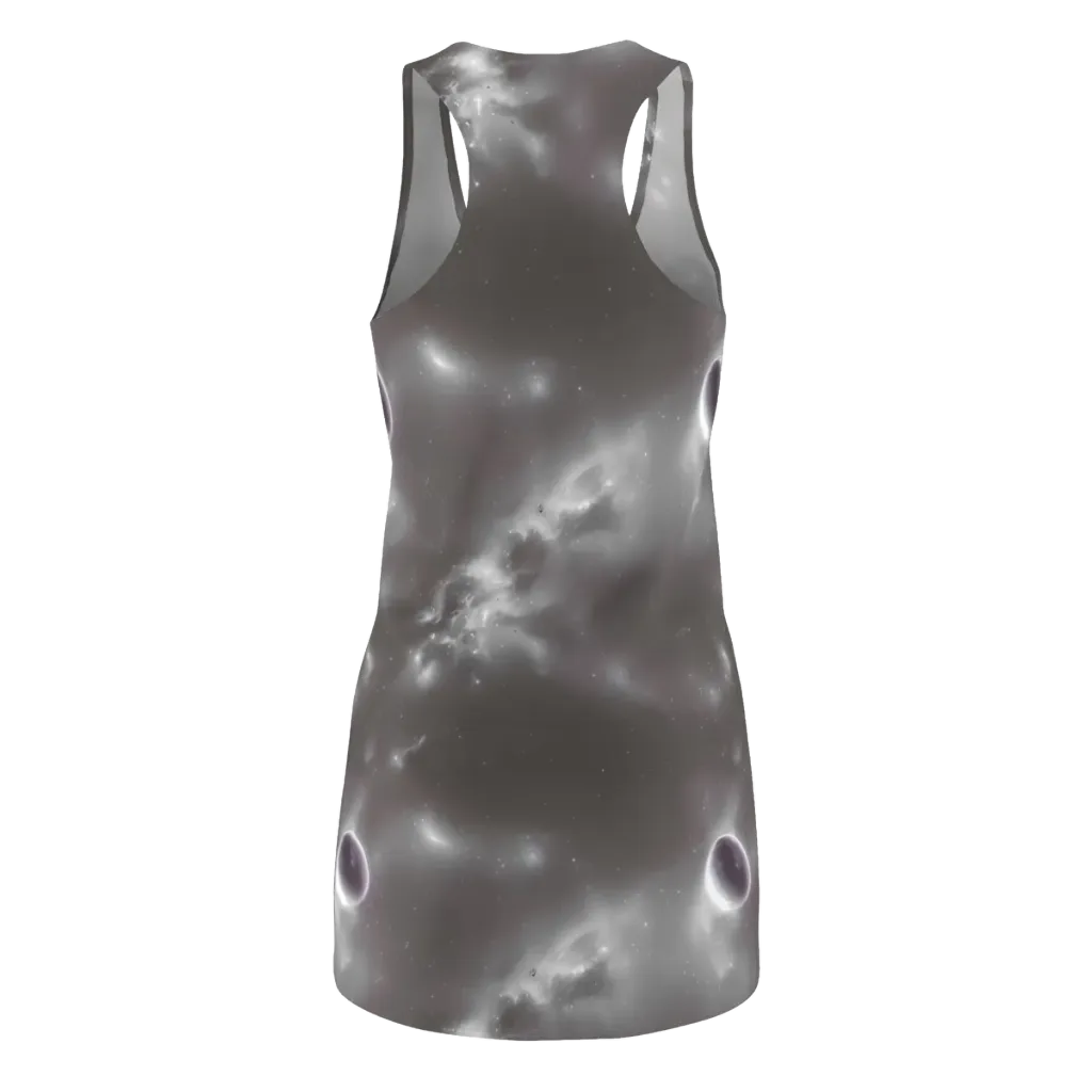 Silver Nebula on Racerback Dress — Back