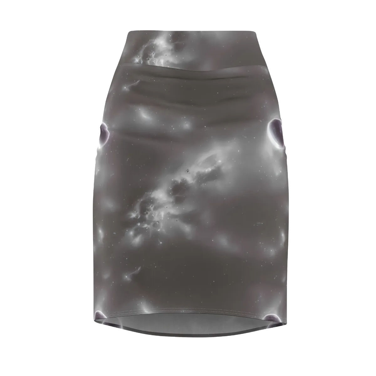 Silver Nebula on Pencil Skirt — Front