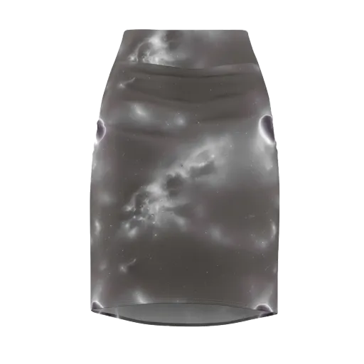 Silver Nebula on a Pencil Skirt