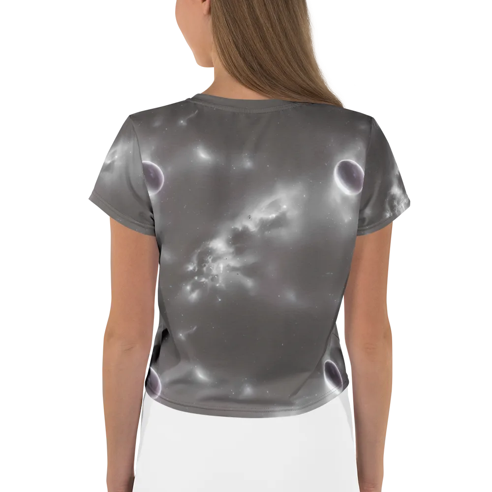 Silver Nebula on Crop Tee — Back