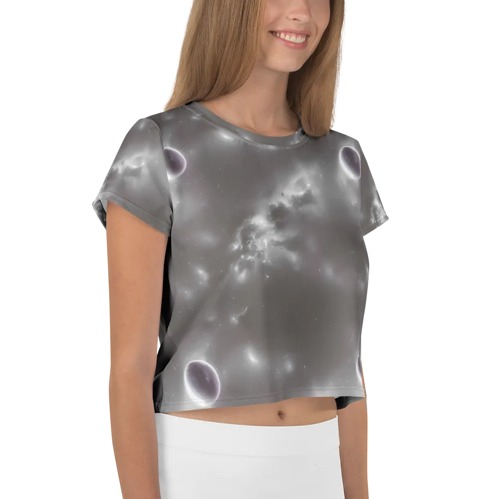 Silver Nebula on Crop Tee — Right