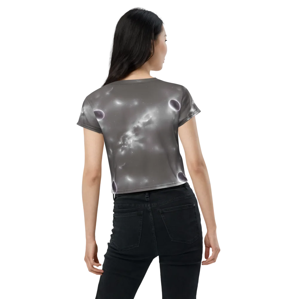 Silver Nebula on Crop Tee — Back