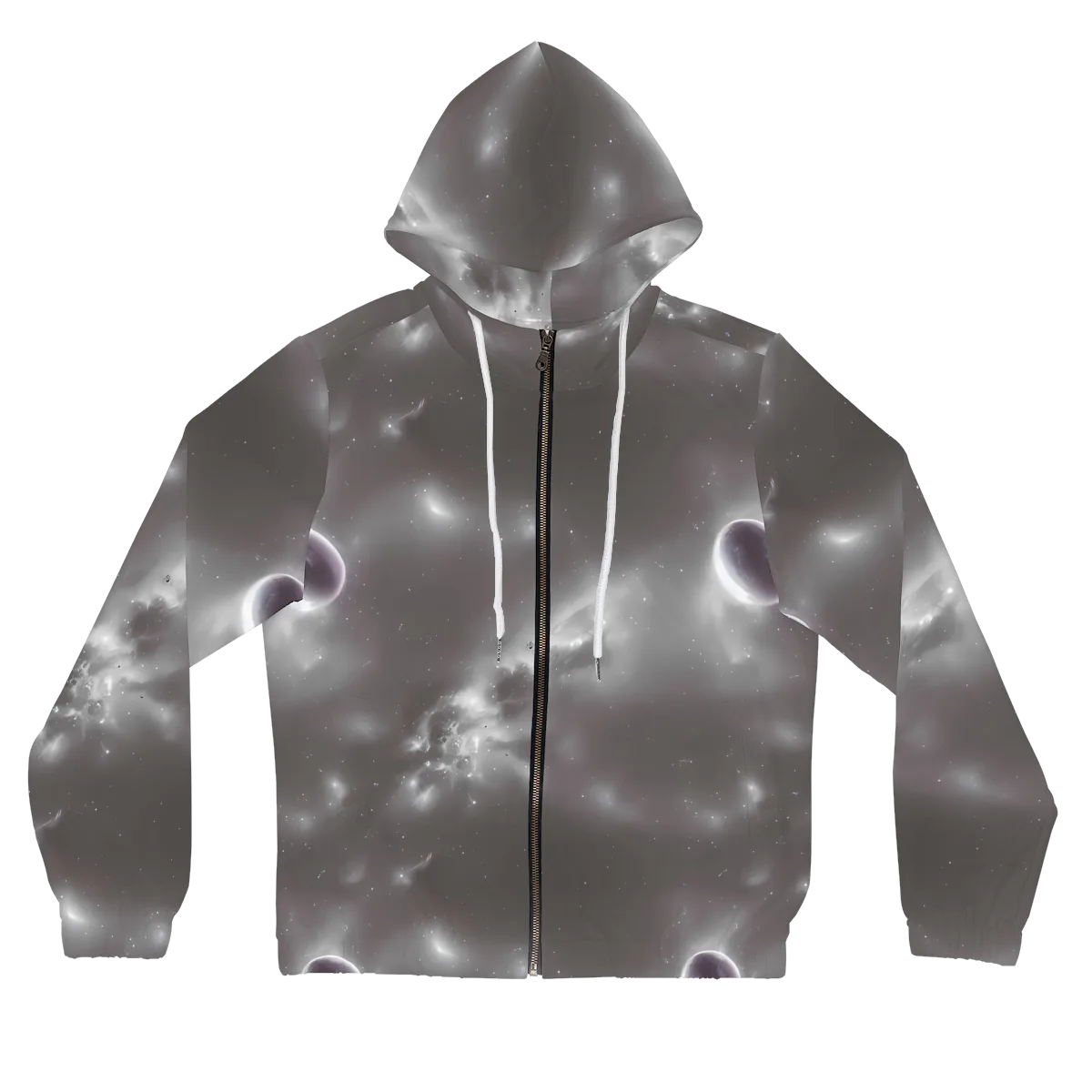 Silver Nebula on Women's Full-Zip Hoodie — Front