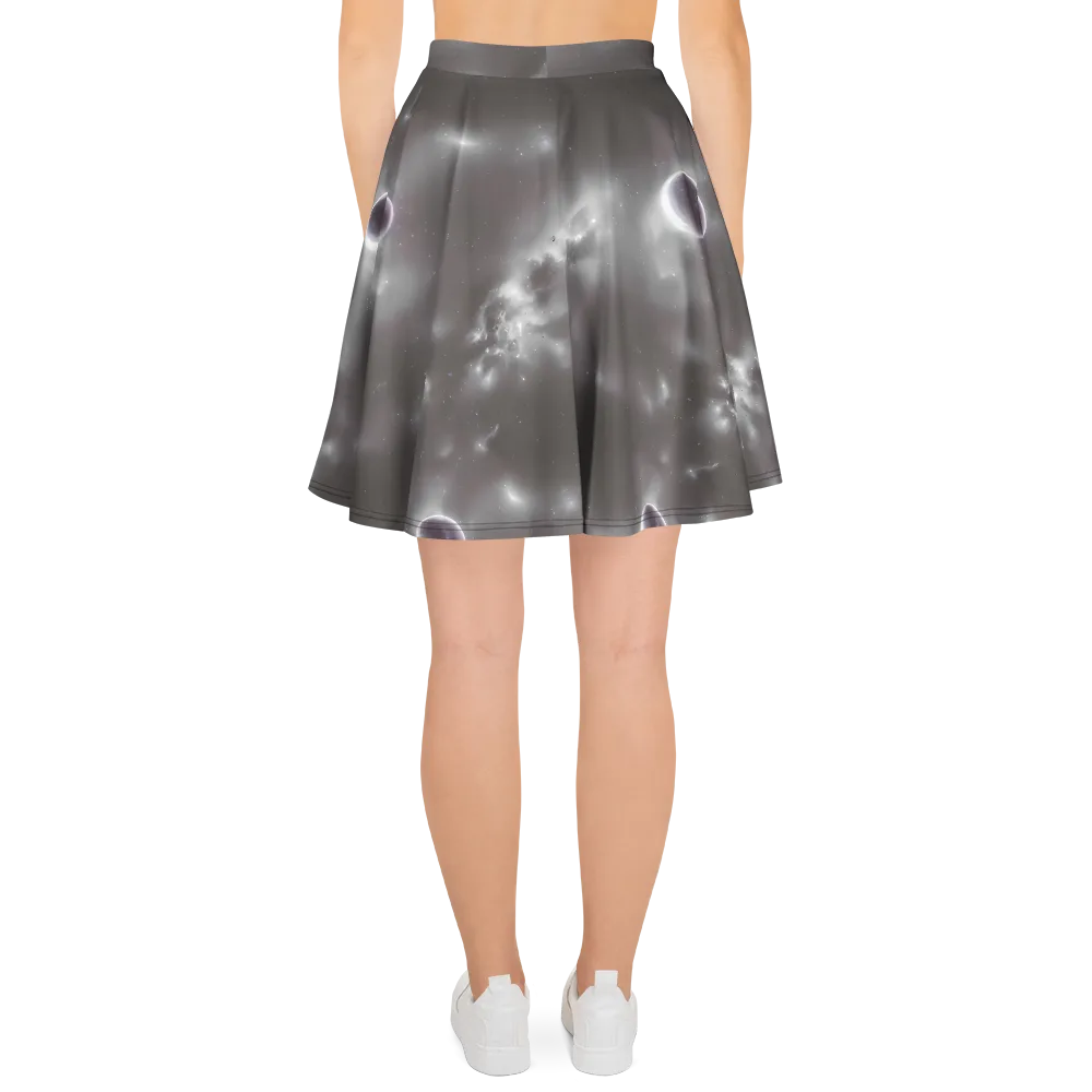Silver Nebula on Skater Skirt — Back
