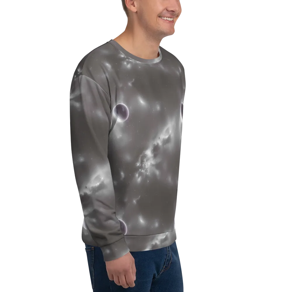 Silver Nebula on Sweatshirt — Right Front