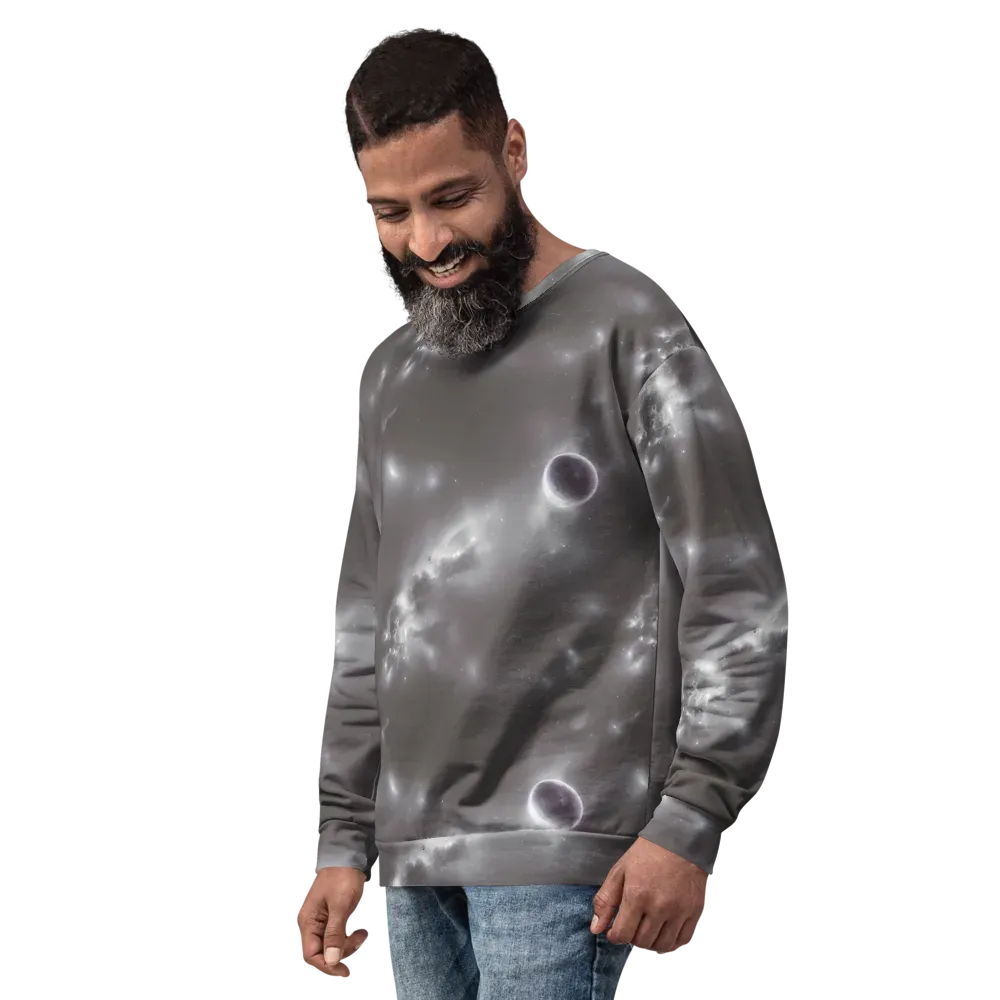 Silver Nebula on Sweatshirt — Left Front