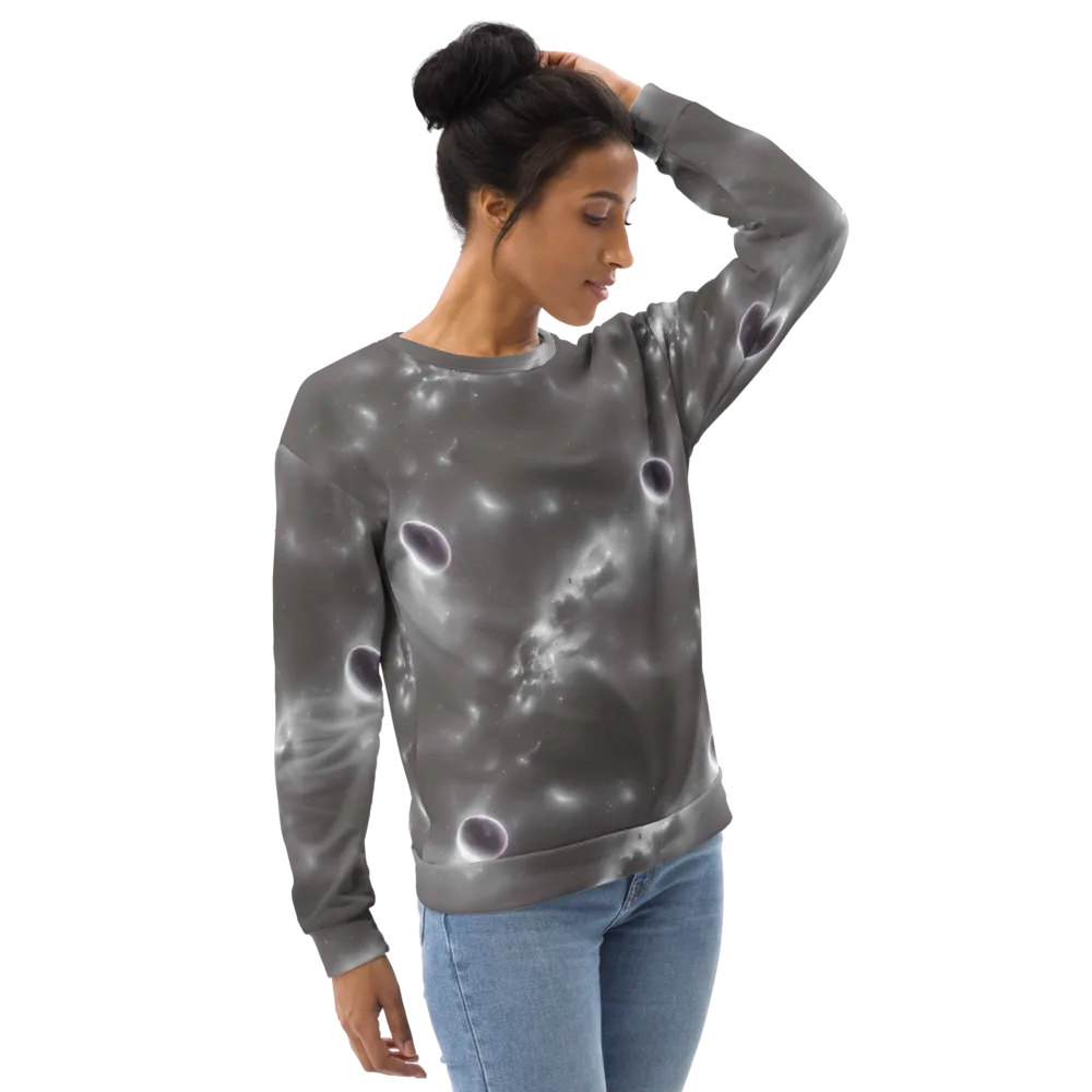 Silver Nebula on Sweatshirt — Right Front