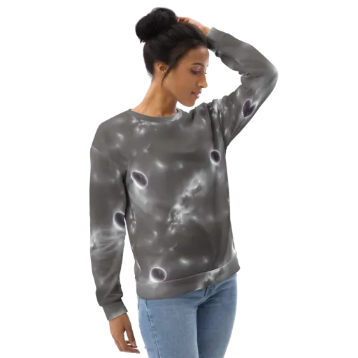 Silver Nebula on a Sweatshirt