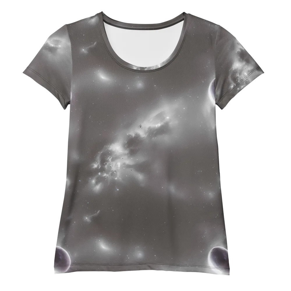 Silver Nebula on Women's Athletic T-Shirt — Front