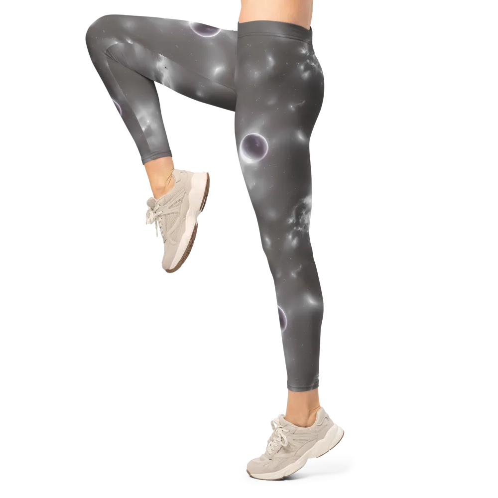 Silver Nebula on Leggings — Left