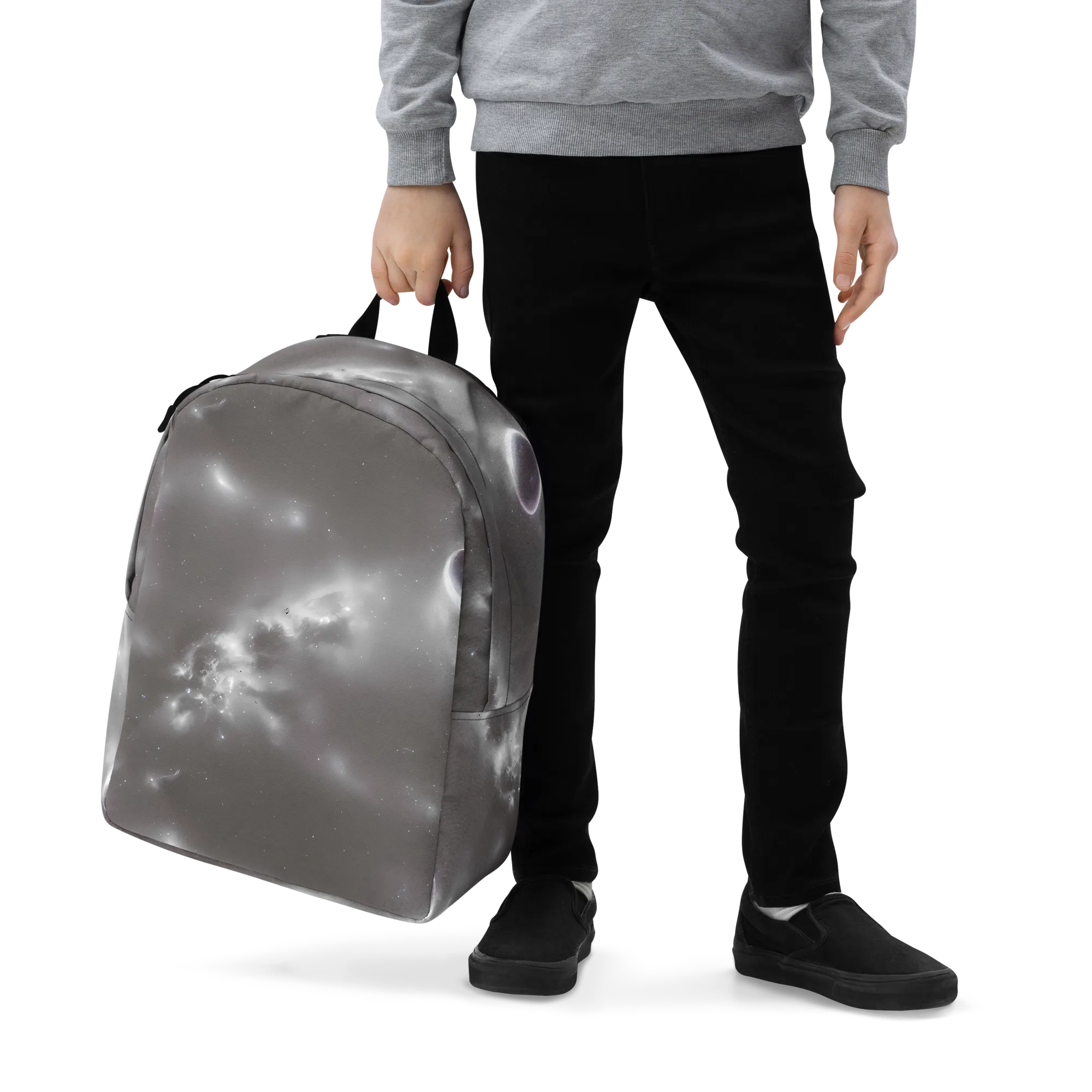 Silver Nebula on Minimalist Backpack — Zoomed-in