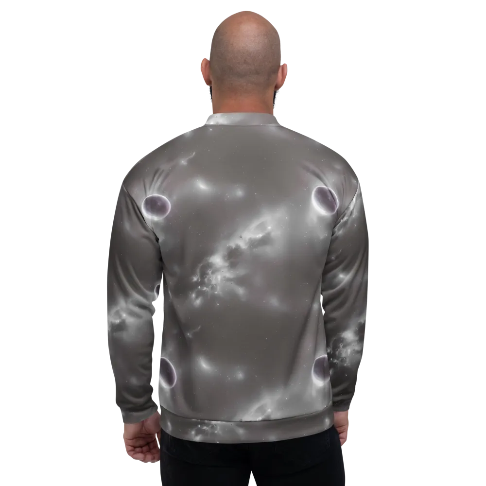 Silver Nebula on Bomber Jacket — Back