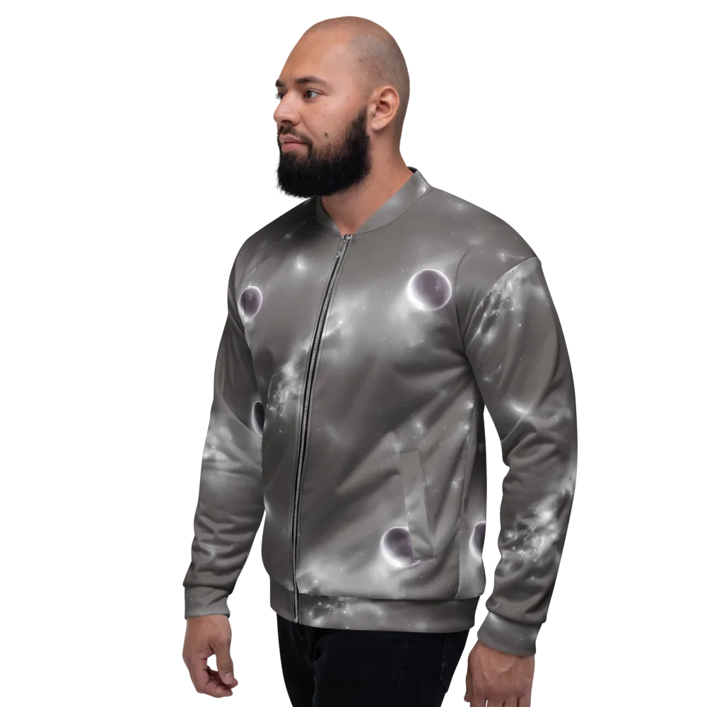 Silver Nebula on Bomber Jacket — Left