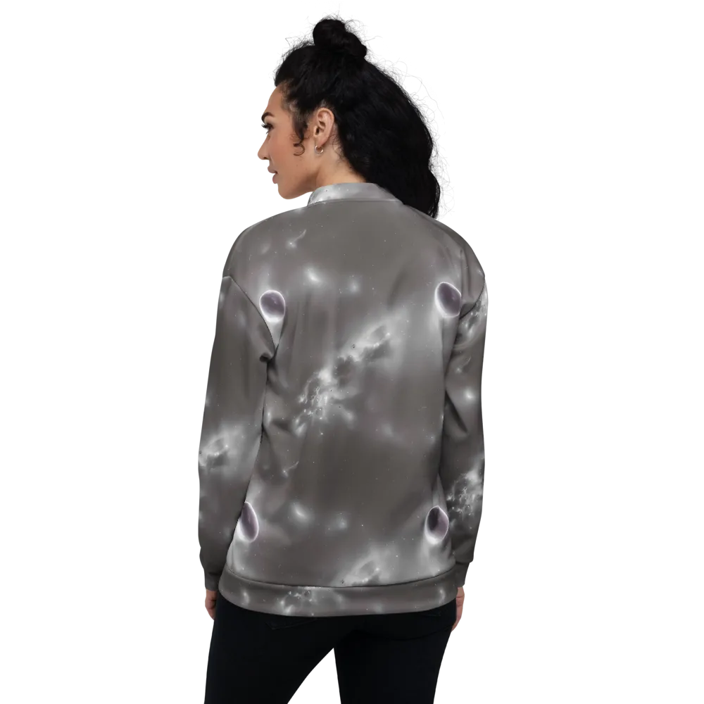 Silver Nebula on Bomber Jacket — Back