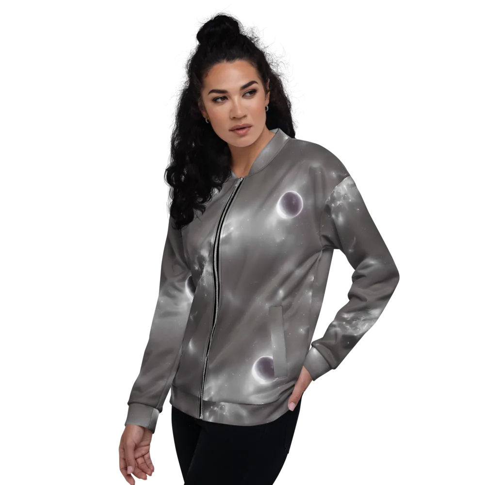 Silver Nebula on Bomber Jacket — Left