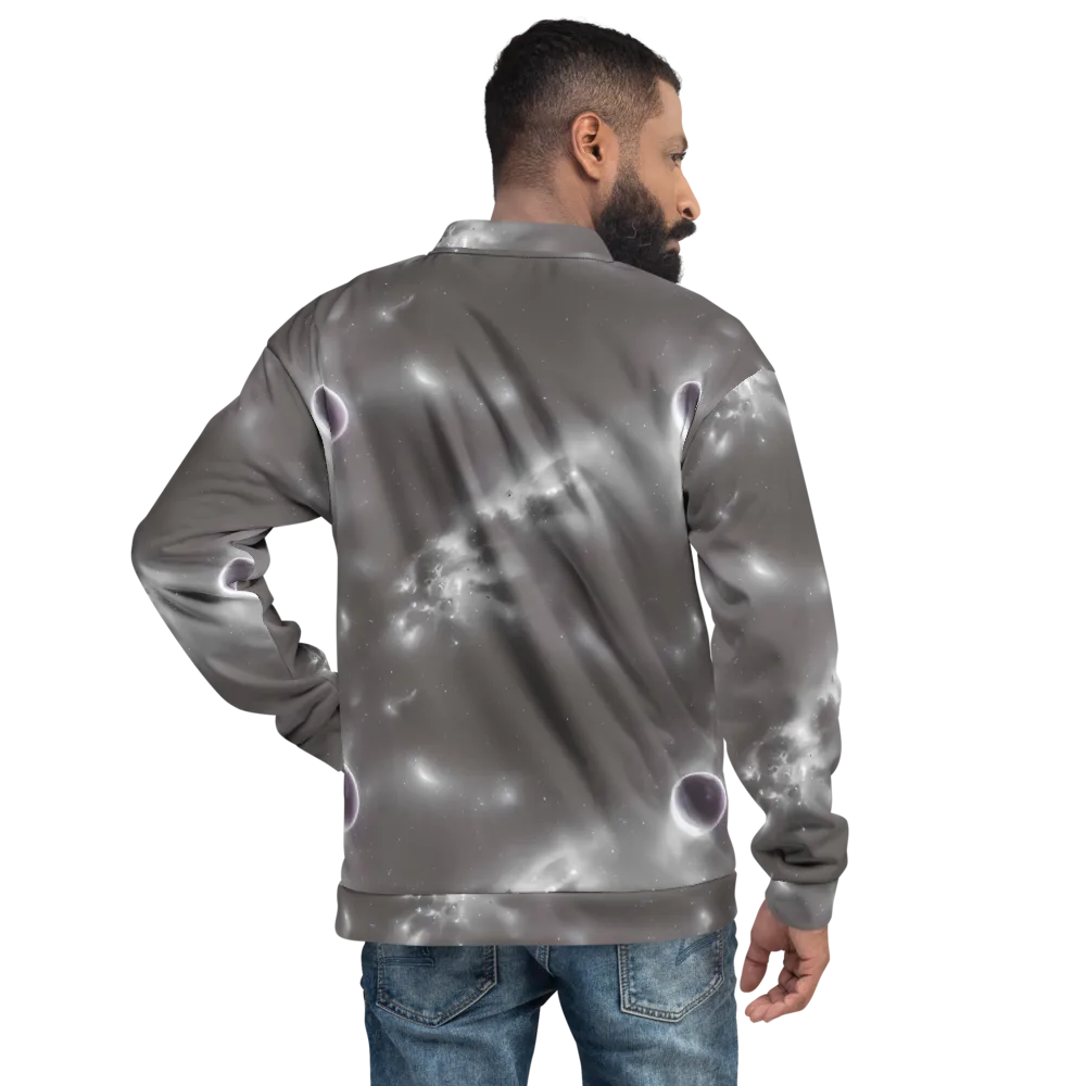Silver Nebula on Bomber Jacket — Back
