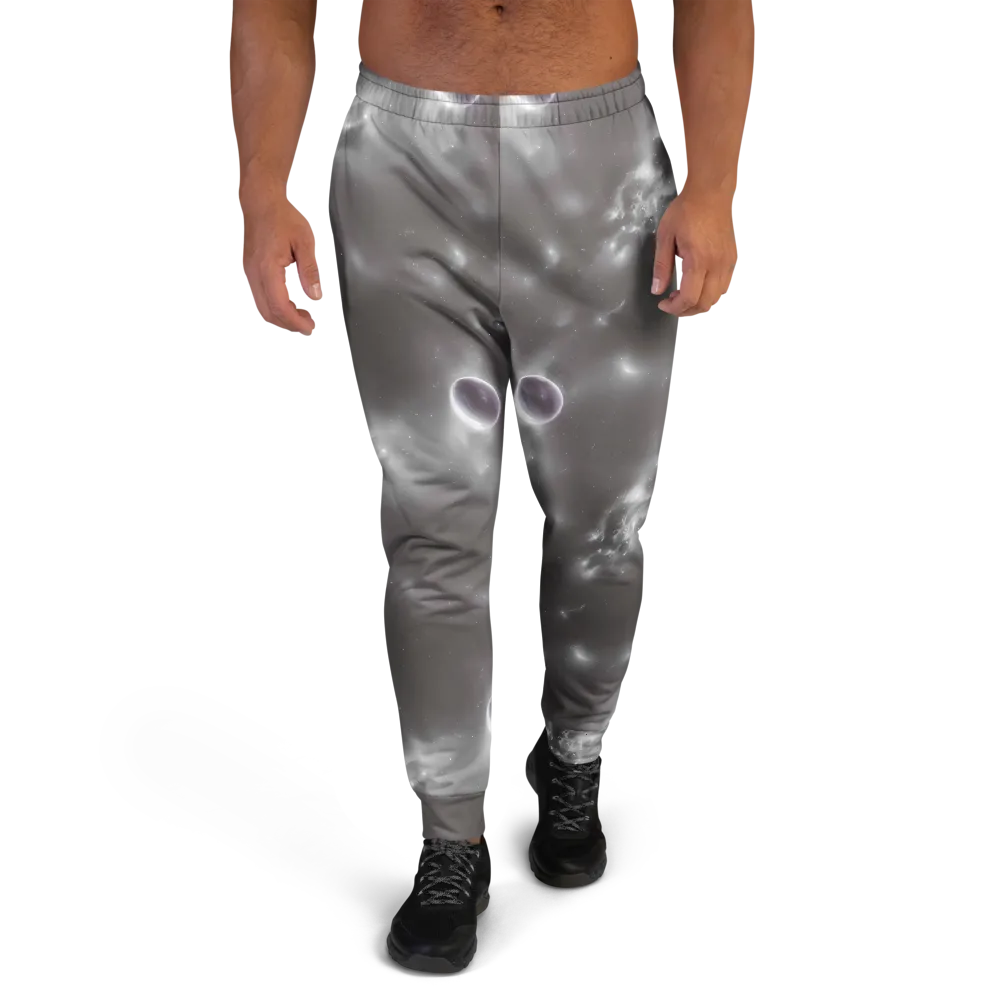 Silver Nebula on Men's Joggers — Front