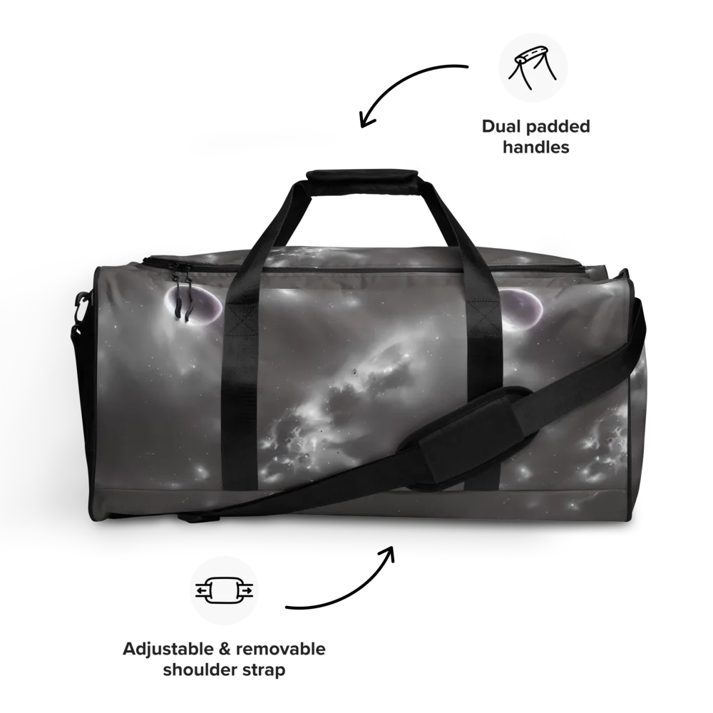 Silver Nebula on Duffle Bag — Front