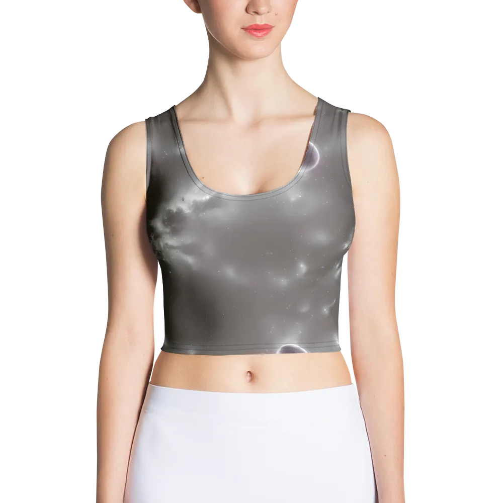 Silver Nebula on Crop Top — Front
