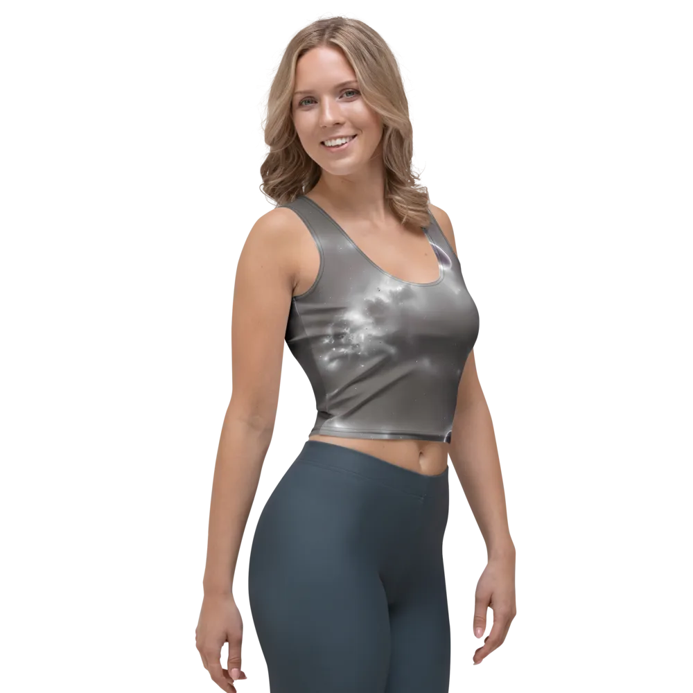 Silver Nebula on Crop Top — Right Front