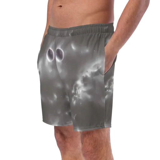 Silver Nebula on a Swim Trunks