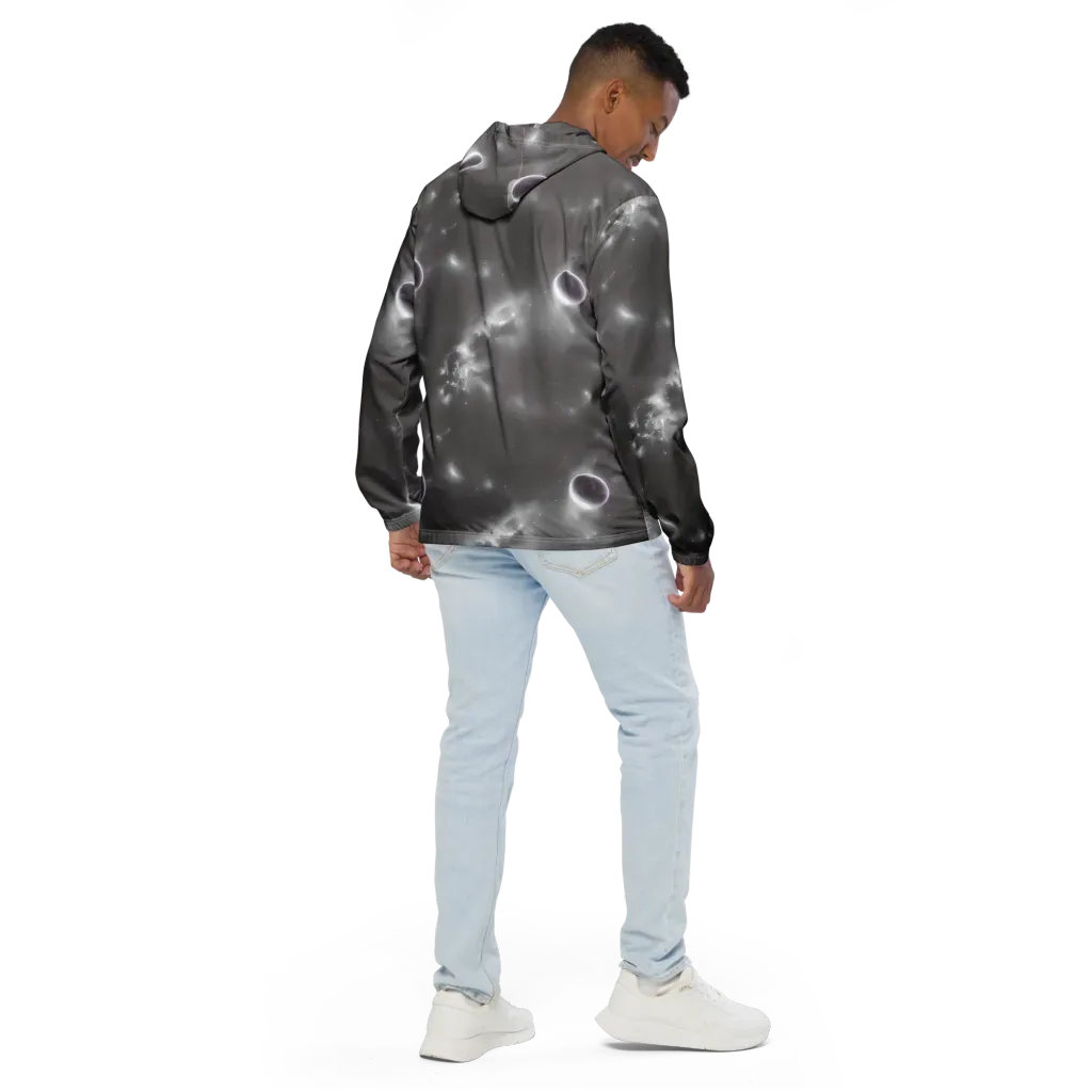 Silver Nebula on Men's Windbreaker — Back
