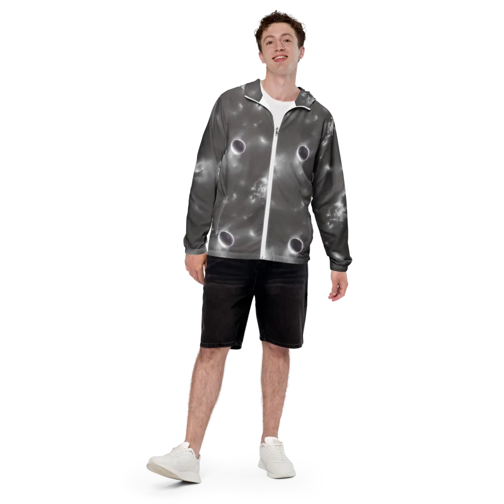 Silver Nebula on Men's Windbreaker — Front