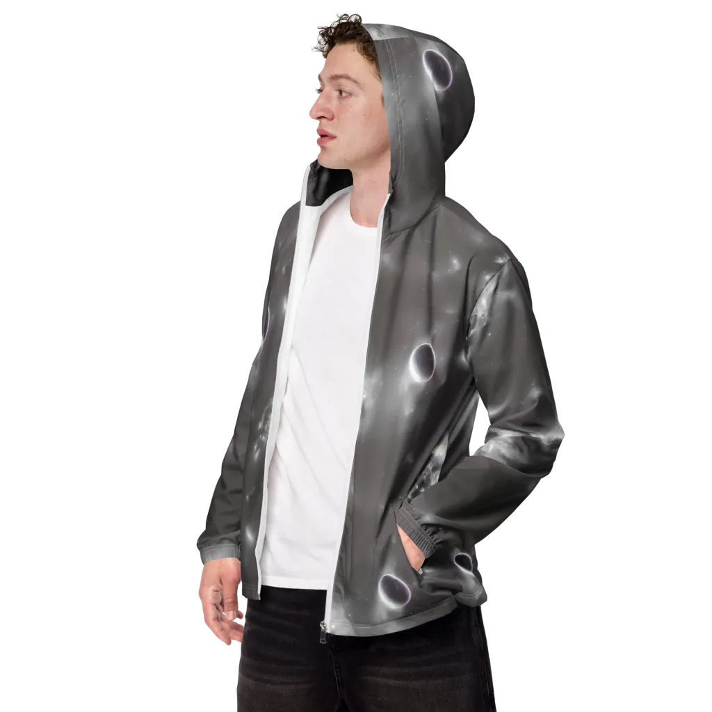 Silver Nebula on Men's Windbreaker — Left Front