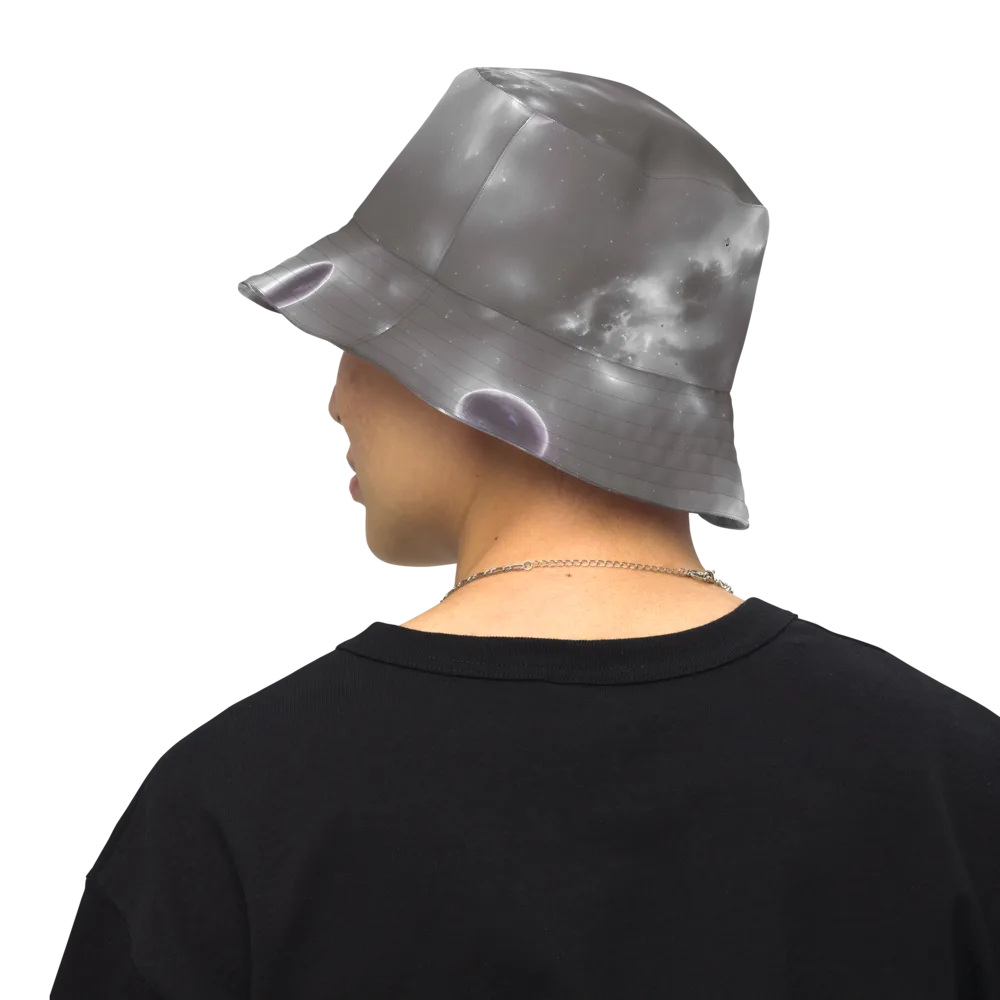 Silver Nebula on Reversible Bucket Hat — Back Inside