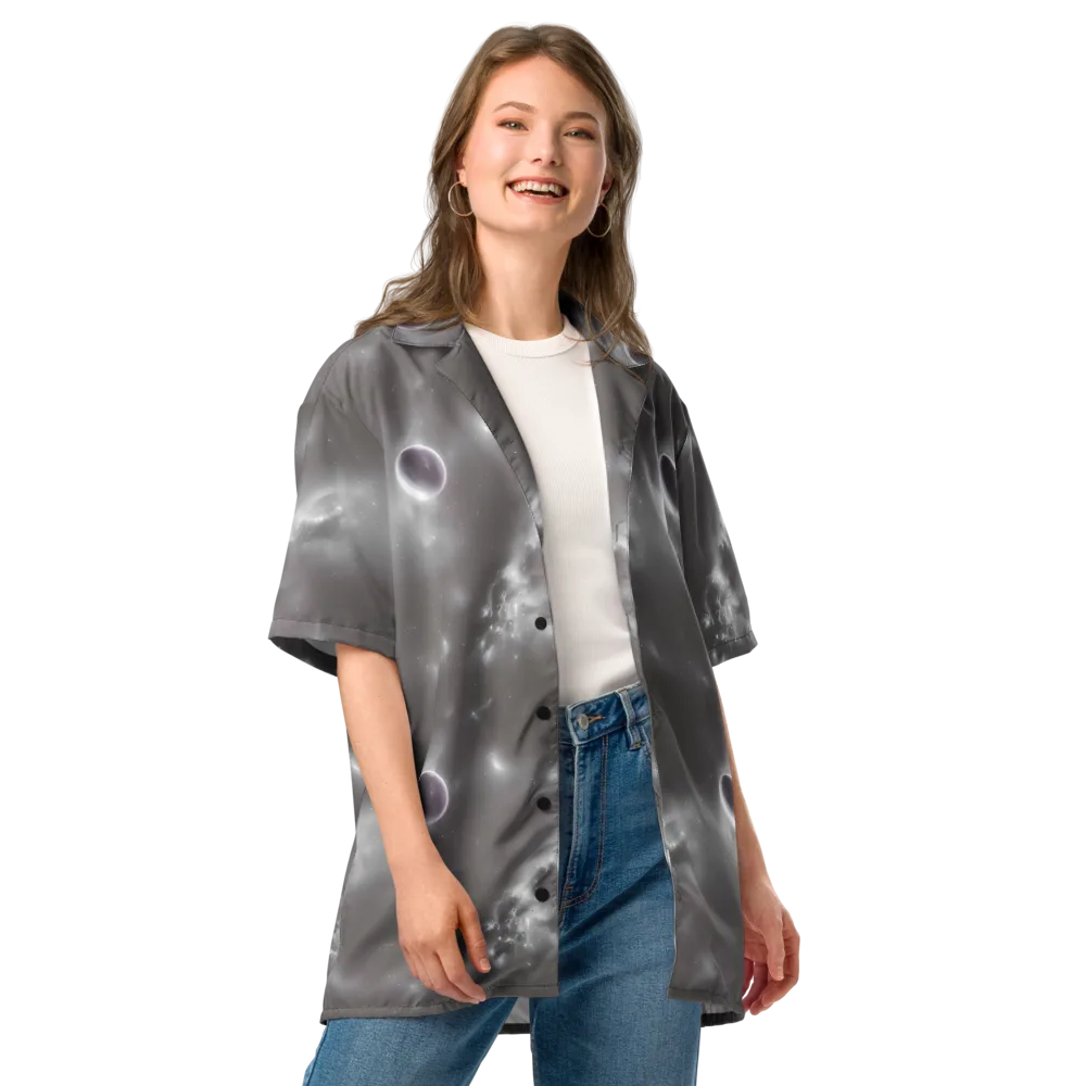 Silver Nebula on Button Shirt — Front