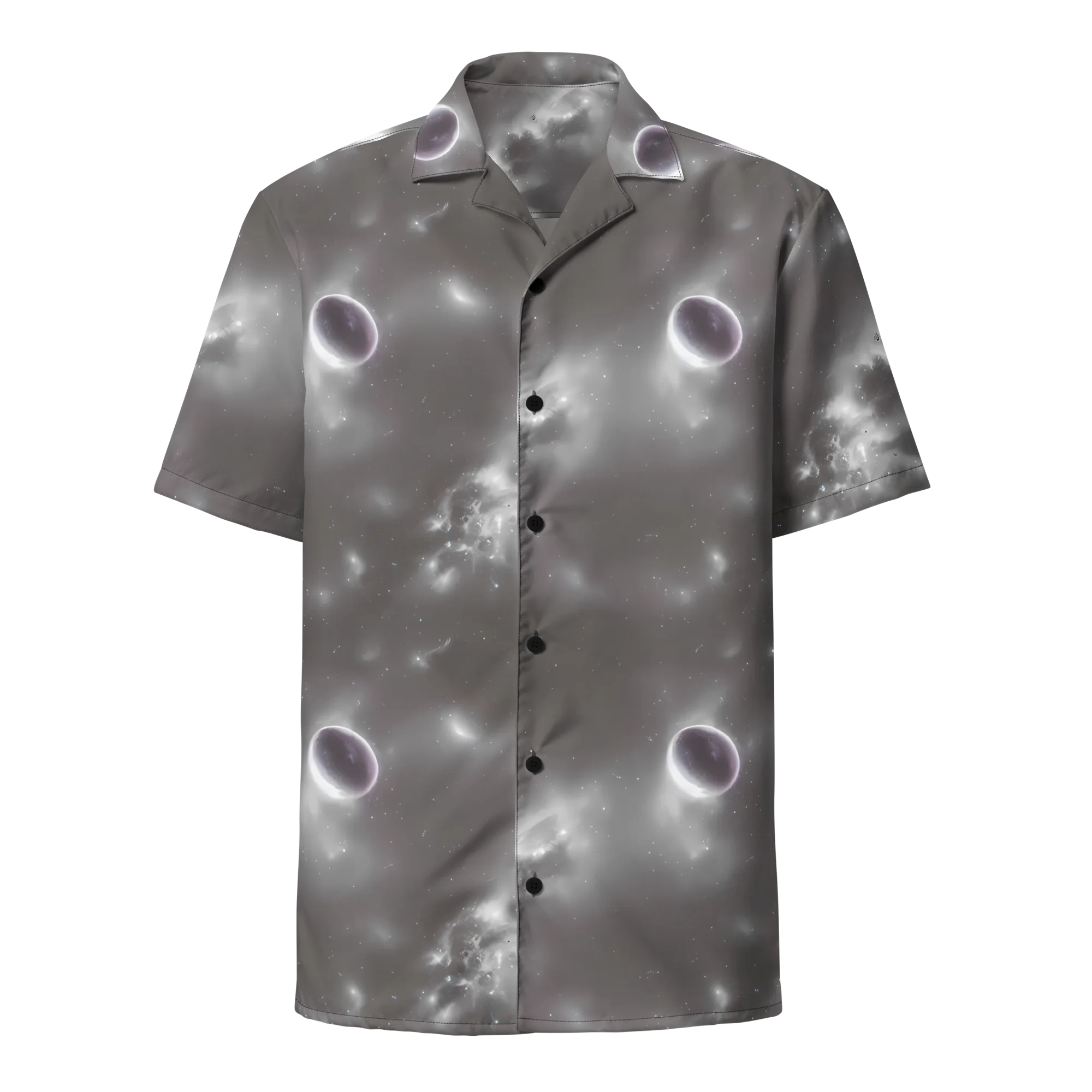 Silver Nebula on Button Shirt — Front
