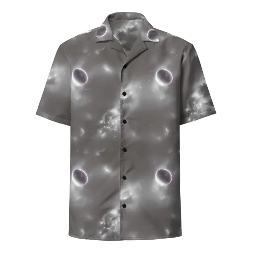 Silver Nebula on a Button Shirt