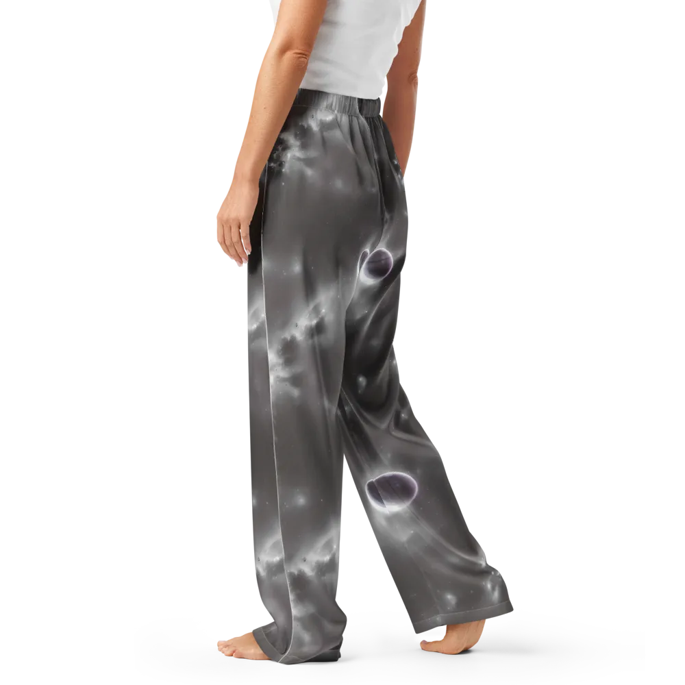 Silver Nebula on Women's Pajama Pants — Left