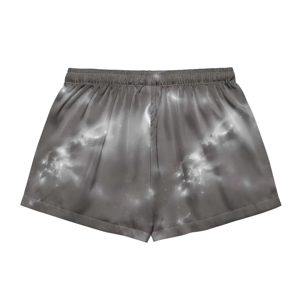 Silver Nebula on Women's Pajama Shorts — Back