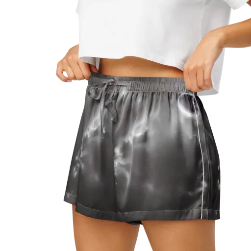 Silver Nebula on a Women's Pajama Shorts