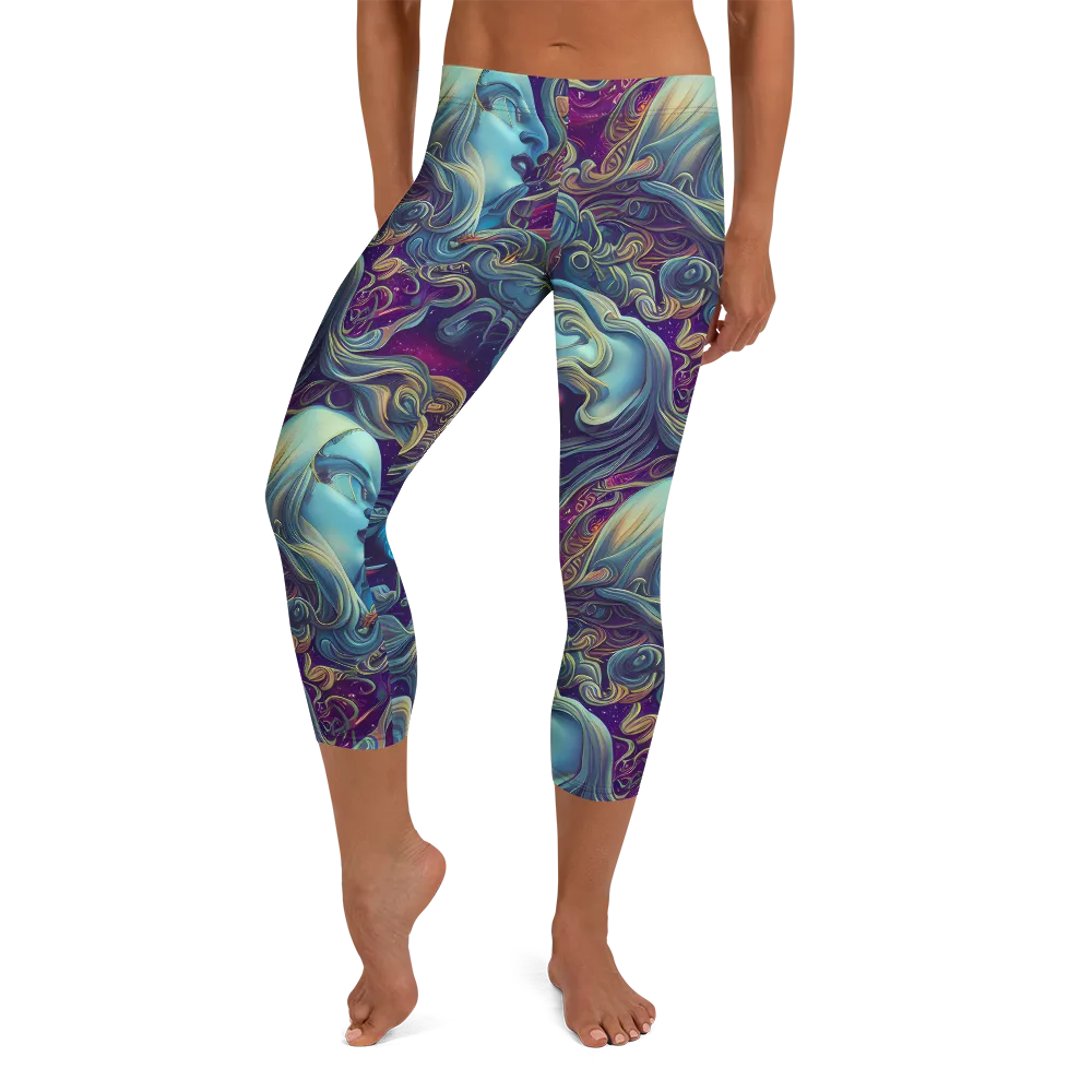 Stellar Waves on Capri Leggings — Front