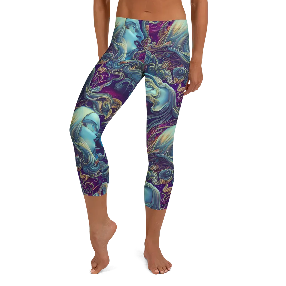 Stellar Waves on Capri Leggings — Front