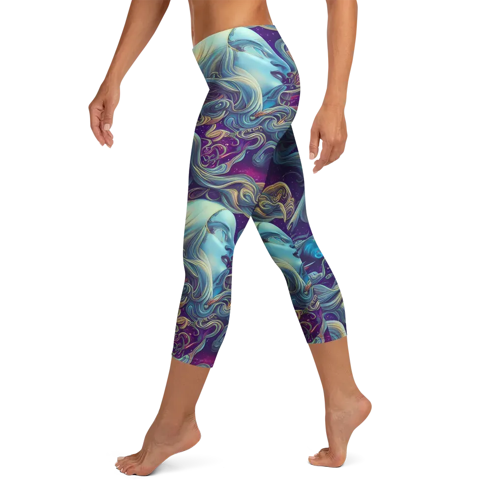 Stellar Waves on Capri Leggings — Left