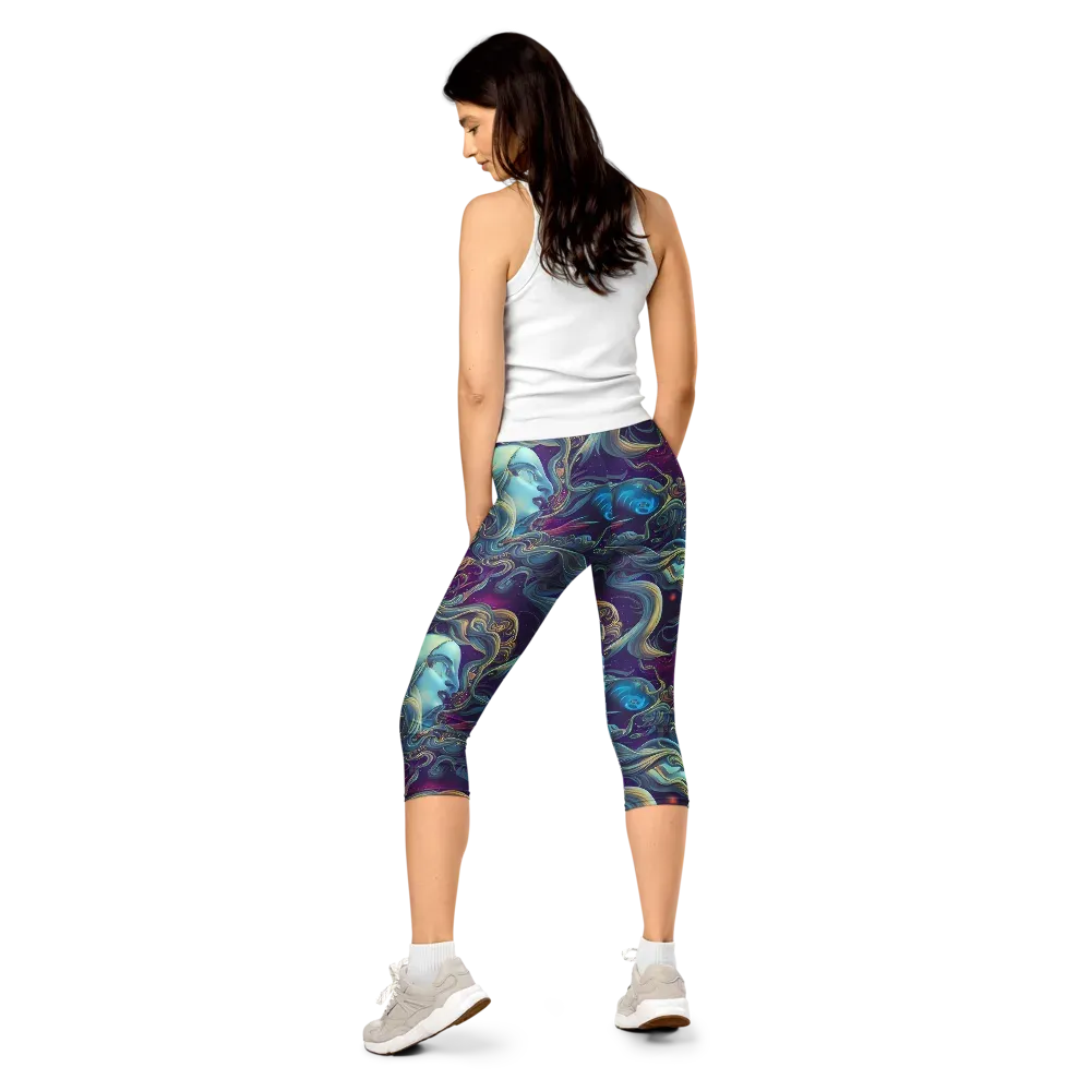 Stellar Waves on Capri Leggings — Back