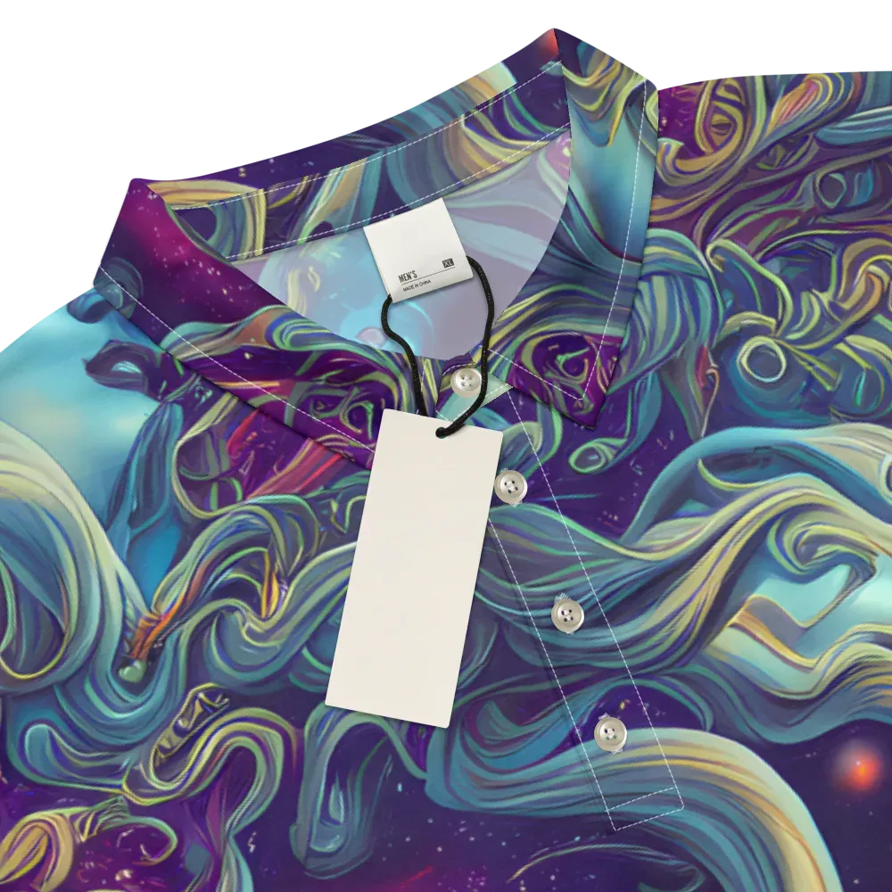 Stellar Waves on Men's Slim Fit Polo Shirt — Product details