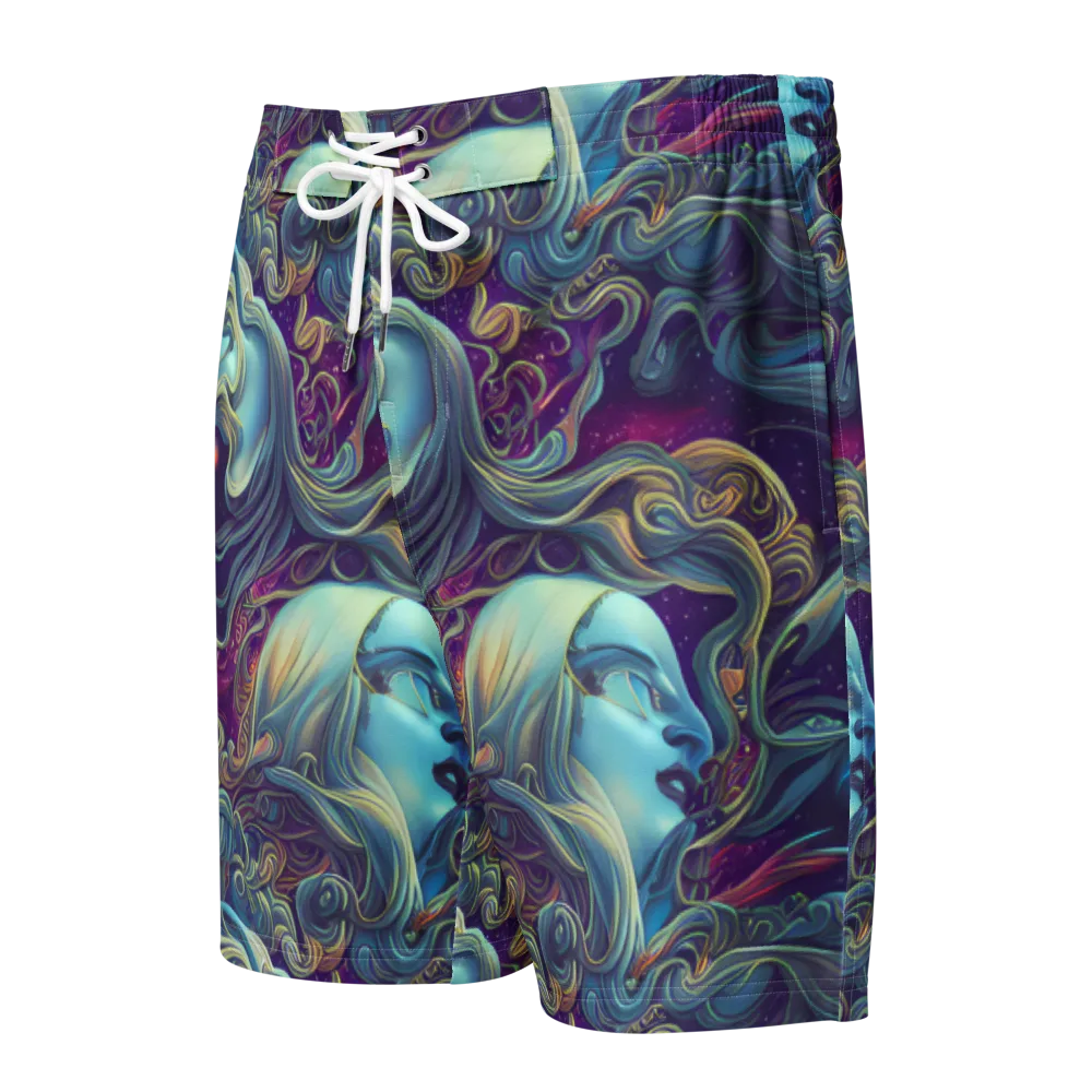 Stellar Waves on Men's Board Shorts — Front