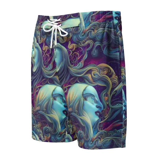 Stellar Waves on a Men's Board Shorts