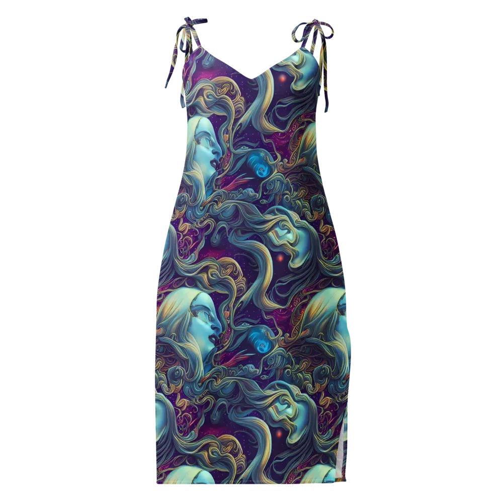 Stellar Waves on Slip Dress — Front