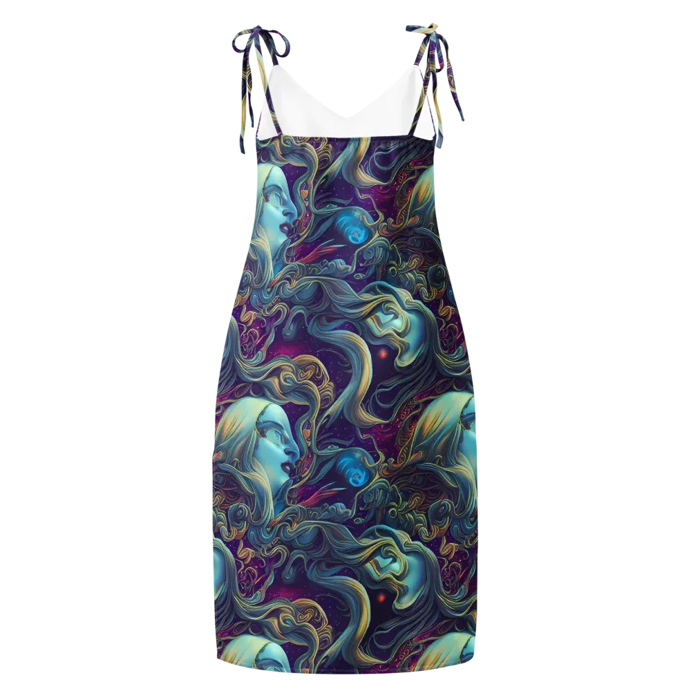 Stellar Waves on Slip Dress — Back