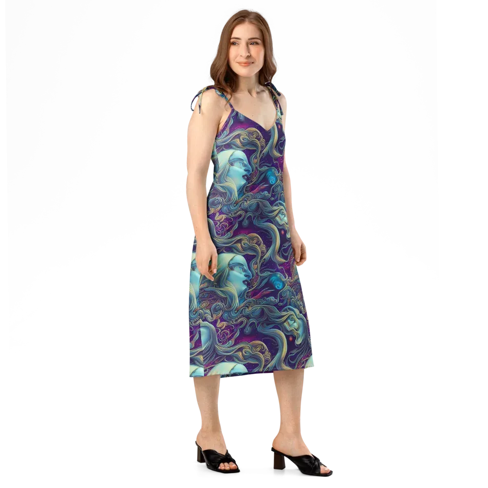 Stellar Waves on Slip Dress — Right Front