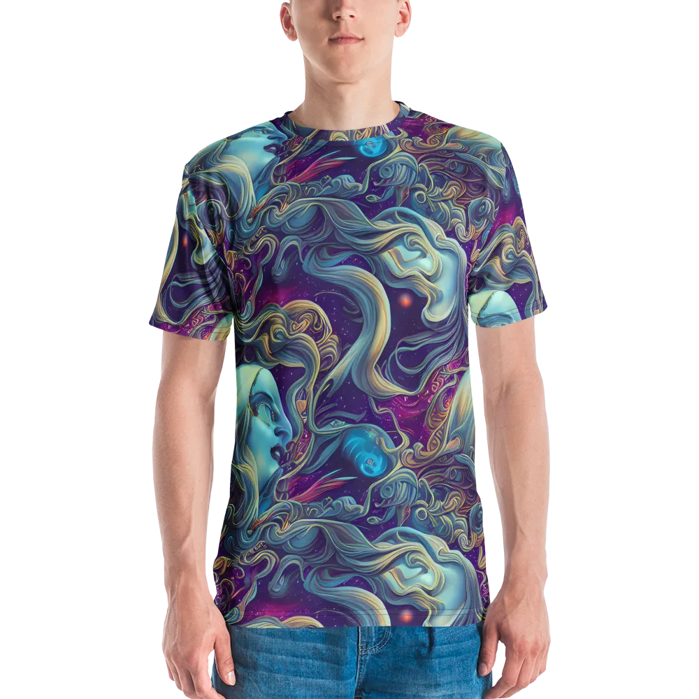 Stellar Waves on Men's Crew Neck T-Shirt — Front