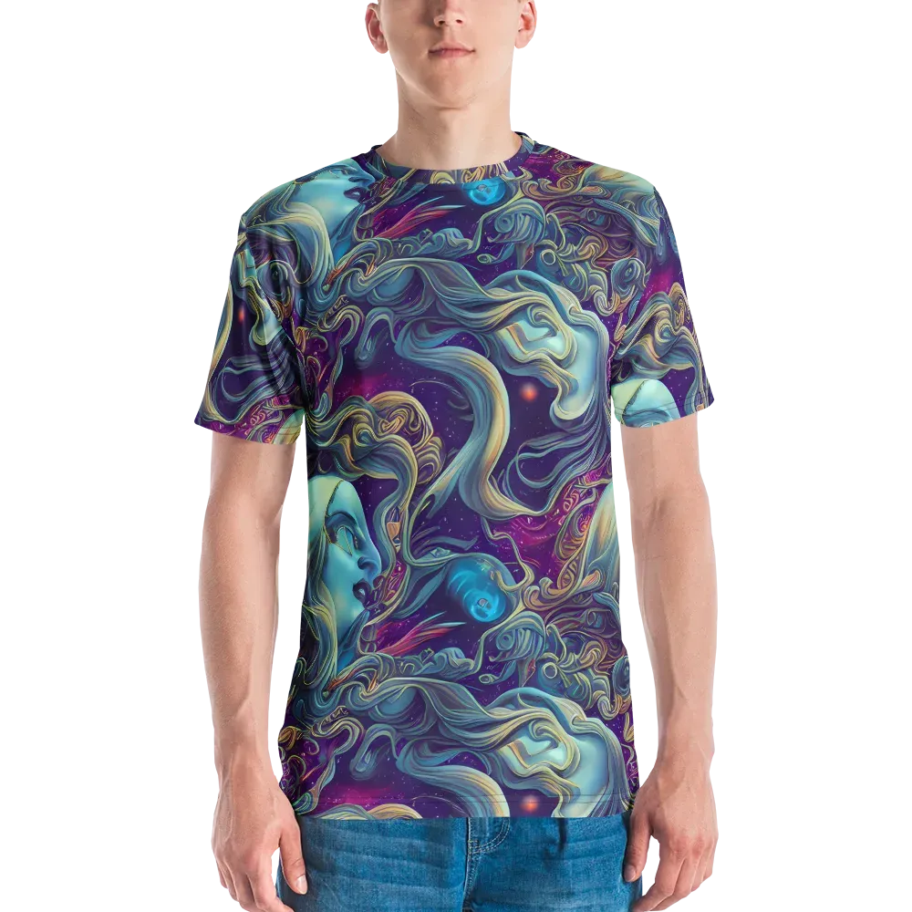 Stellar Waves on Men's Crew Neck T-Shirt — Front