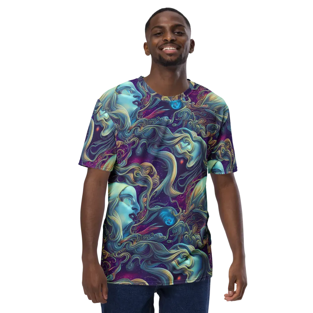 Stellar Waves on Men's Crew Neck T-Shirt — Front