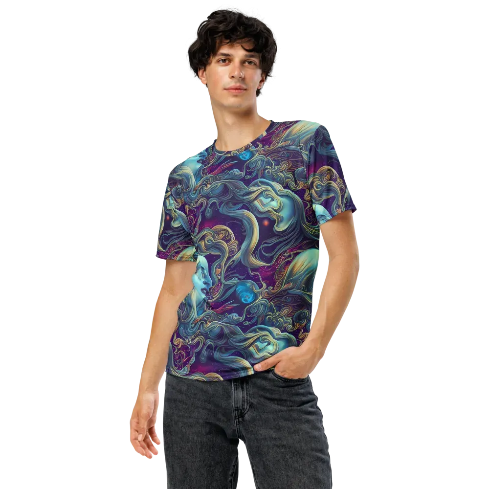 Stellar Waves on Men's Crew Neck T-Shirt — Front